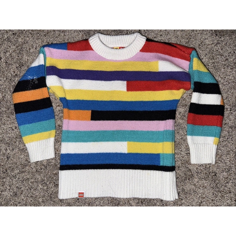 LEGO brick Toddler sweater size 2T Red Pink Blue Bricks